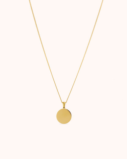 Circle Pendant Chain Necklace