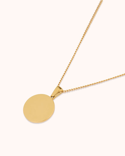 Circle Pendant Chain Necklace