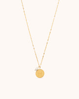 Pendant & Pearl Chain Necklace in Gold