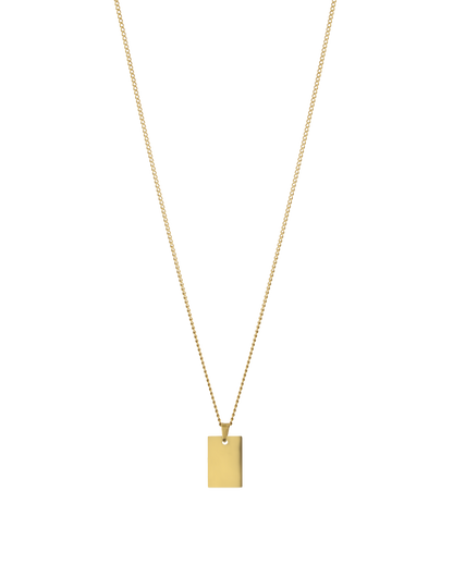 Rectangle Pendant Chain Necklace