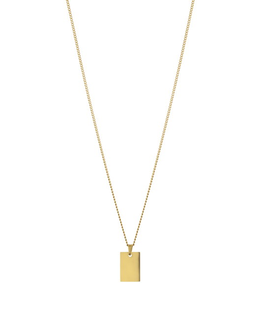 Rectangle Pendant Chain Necklace