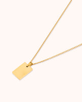 Rectangle Pendant Chain Necklace