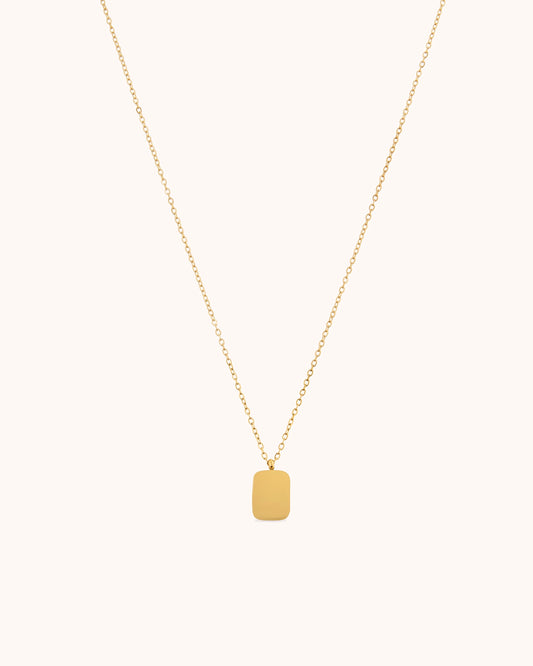 Square Pendant Chain Necklace