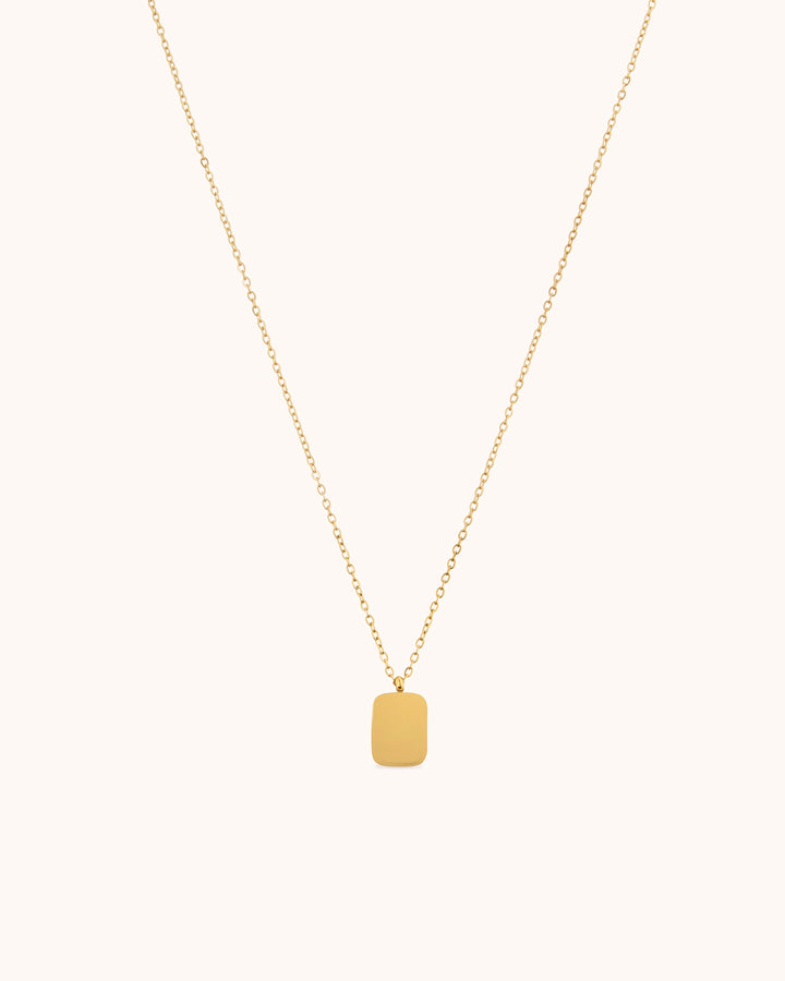 Square Pendant Chain Necklace