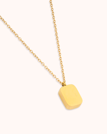 Square Pendant Chain Necklace