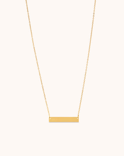 Long Rectangle Pendant Necklace