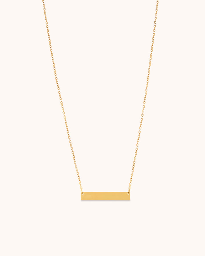 Long Rectangle Pendant Necklace