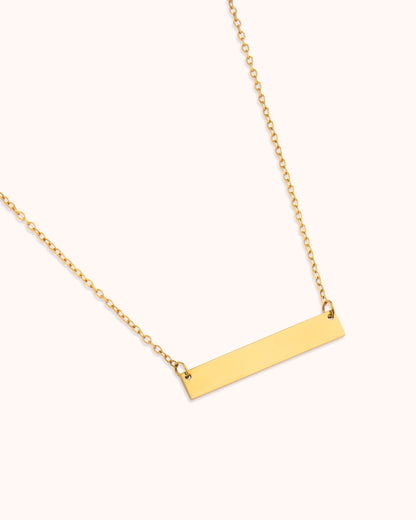 Long Rectangle Pendant Necklace