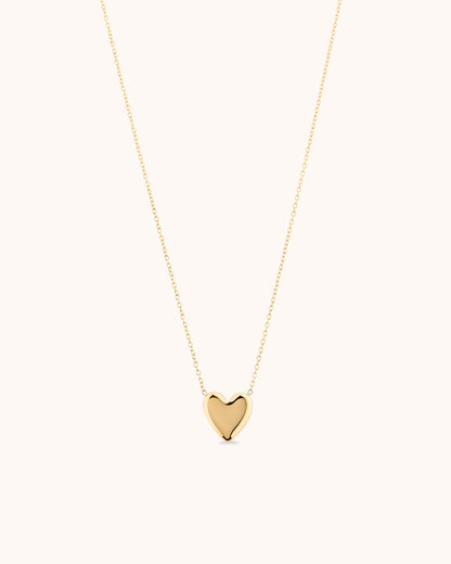 Heart Pendant Chain Necklace in Gold