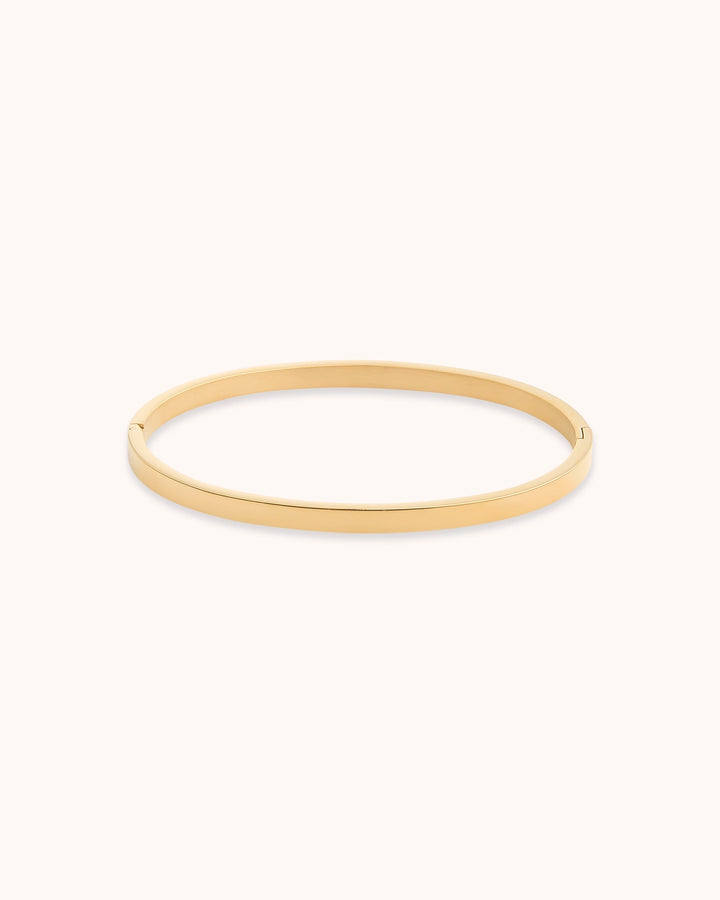 Slim Square Bangle in Gold
