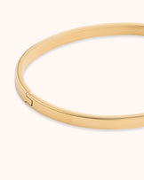 Slim Square Bangle in Gold