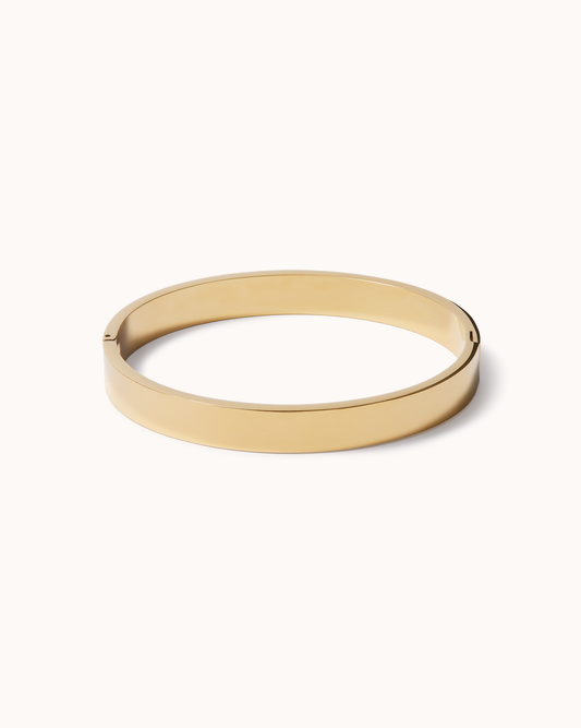 Chunky Square Bangle in Gold