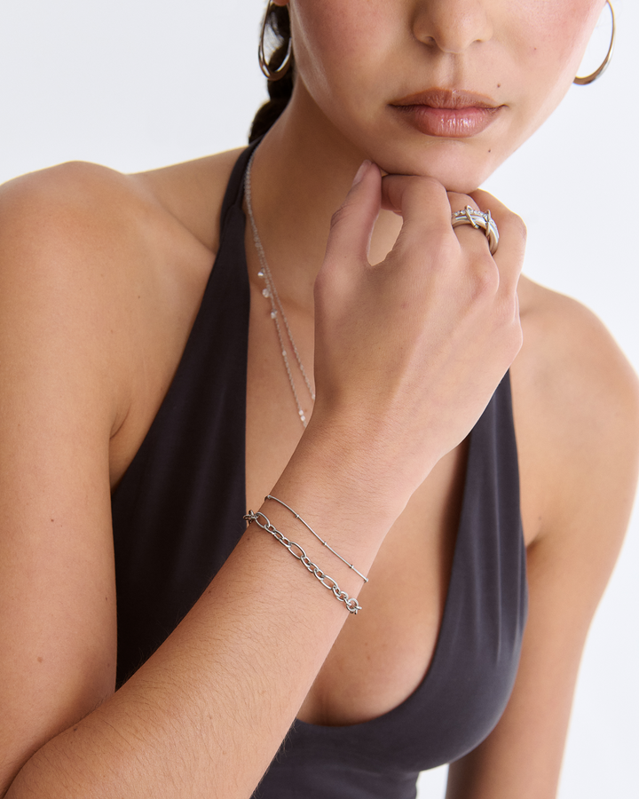 Statement Chain Bracelet in Silver