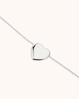 Heart Chain Bracelet in Silver
