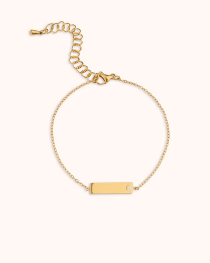 Rectangle Pendant Chain Bracelet