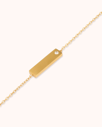 Rectangle Pendant Chain Bracelet