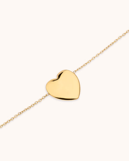 Heart Chain Bracelet in Gold