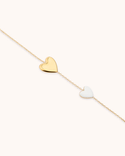 Double Hearts Chain Bracelet