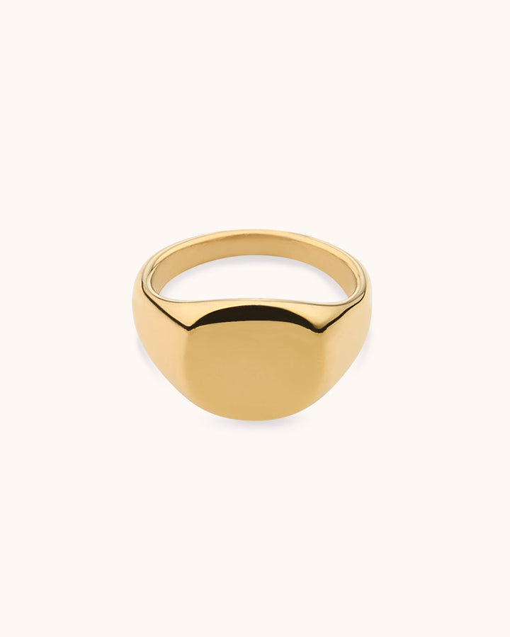 Chunky Signet Ring in Gold