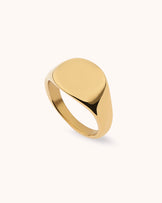 Chunky Signet Ring in Gold