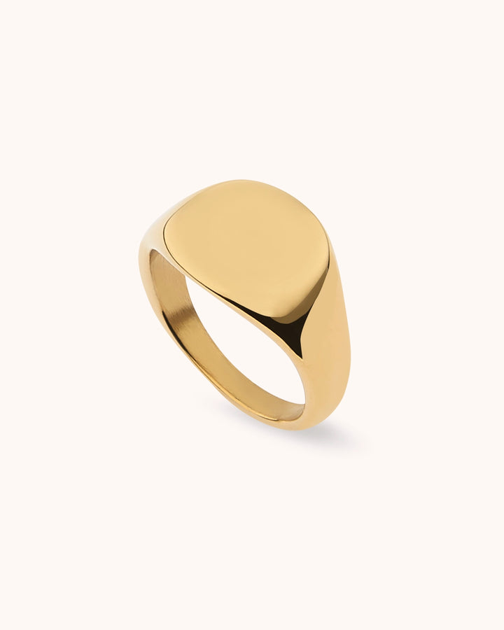 Chunky Signet Ring in Gold