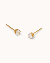 Waterproof 4mm Cubic Zirconia Studs in Gold