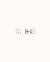 Waterproof 6mm Cubic Zirconia Studs in Silver