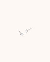 Waterproof 4mm Cubic Zirconia Studs in Silver
