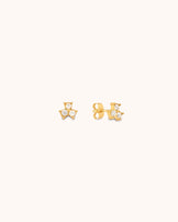 Marquise Triangle Stud Earrings in Gold