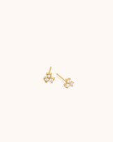 Marquise Triangle Stud Earrings in Gold
