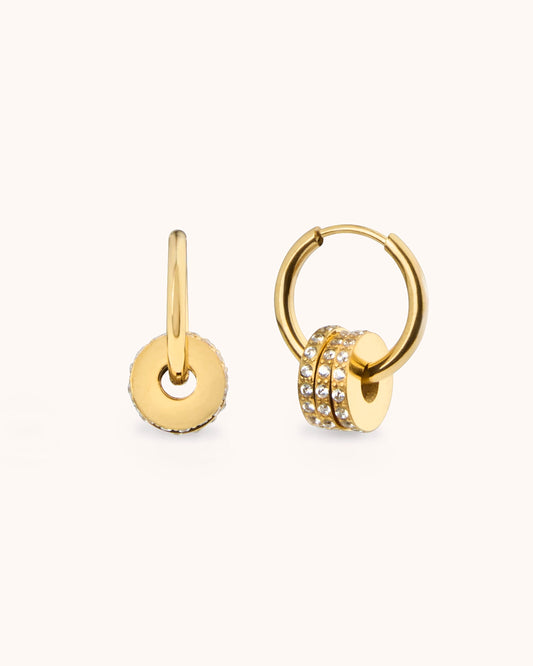 Charm Seamless Huggie Earrings in Gold