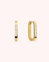 Waterproof Solid Huggie Earrings in Gold