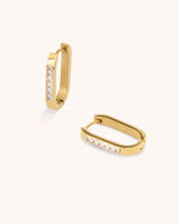Waterproof Solid Huggie Earrings in Gold