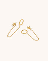 Waterproof Chain Earrings in Gold