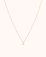 Pear Cubic Zirconia Solitaire Necklace in Gold