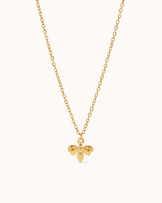 Waterproof Bee Pendant Necklace in Gold