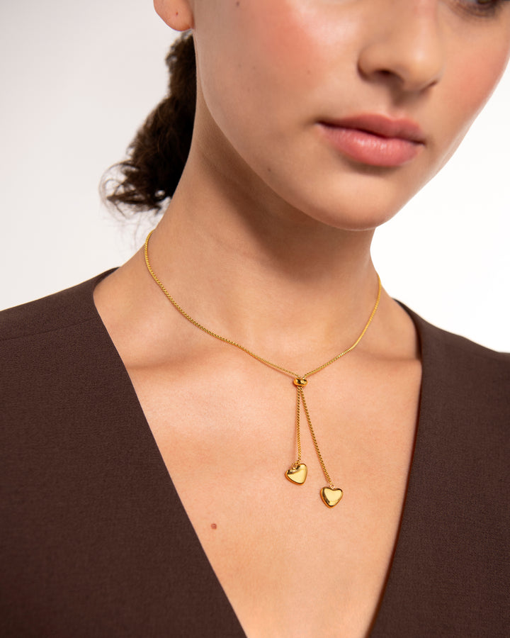 Hearts Lariat Necklace