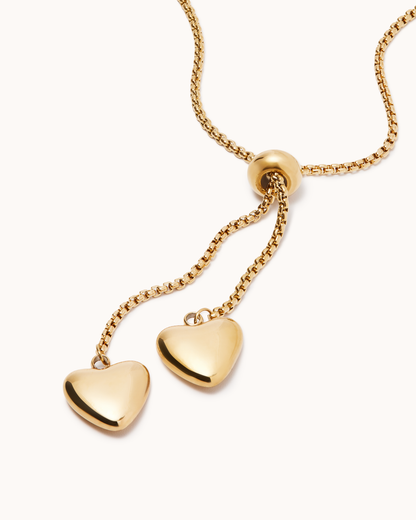 Hearts Lariat Necklace