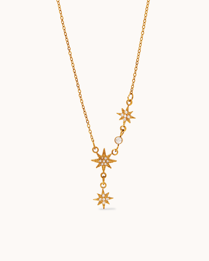 Celestial Y-Necklace in Gold