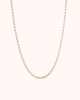 Waterproof Baguette Tennis Necklace in Gold