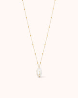 Freshwater Pearl Pendant Necklace in Gold