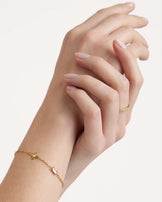 Waterproof Baguette Star Bracelet in Gold