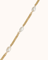 Freshwater Pearl Chain Bracelet in Gold