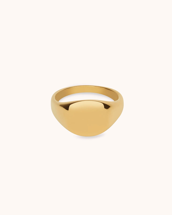 Chunky Signet Ring in Gold