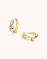Twist Hoop Earrings in Gold