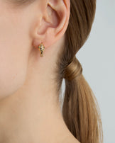 Snake Huggie Earrings in Gold