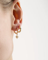 Star Hoop Earrings in Gold