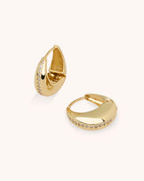 Chunky Hoop Earrings in Gold