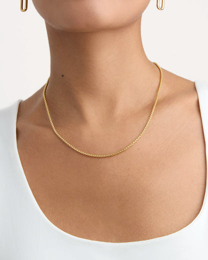 Thin Chain Necklace in Gold