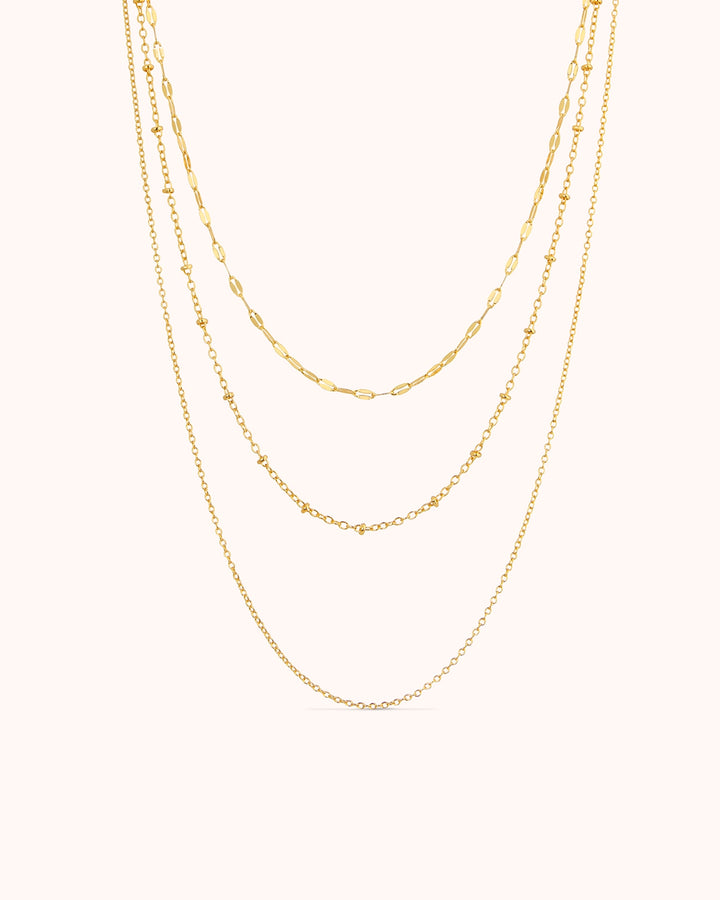 Multi Chain Necklace in Gold
